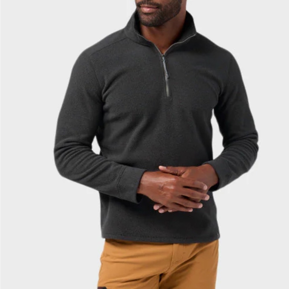 Stio Mens Black Turpin 1/4 zip fleece sweater M